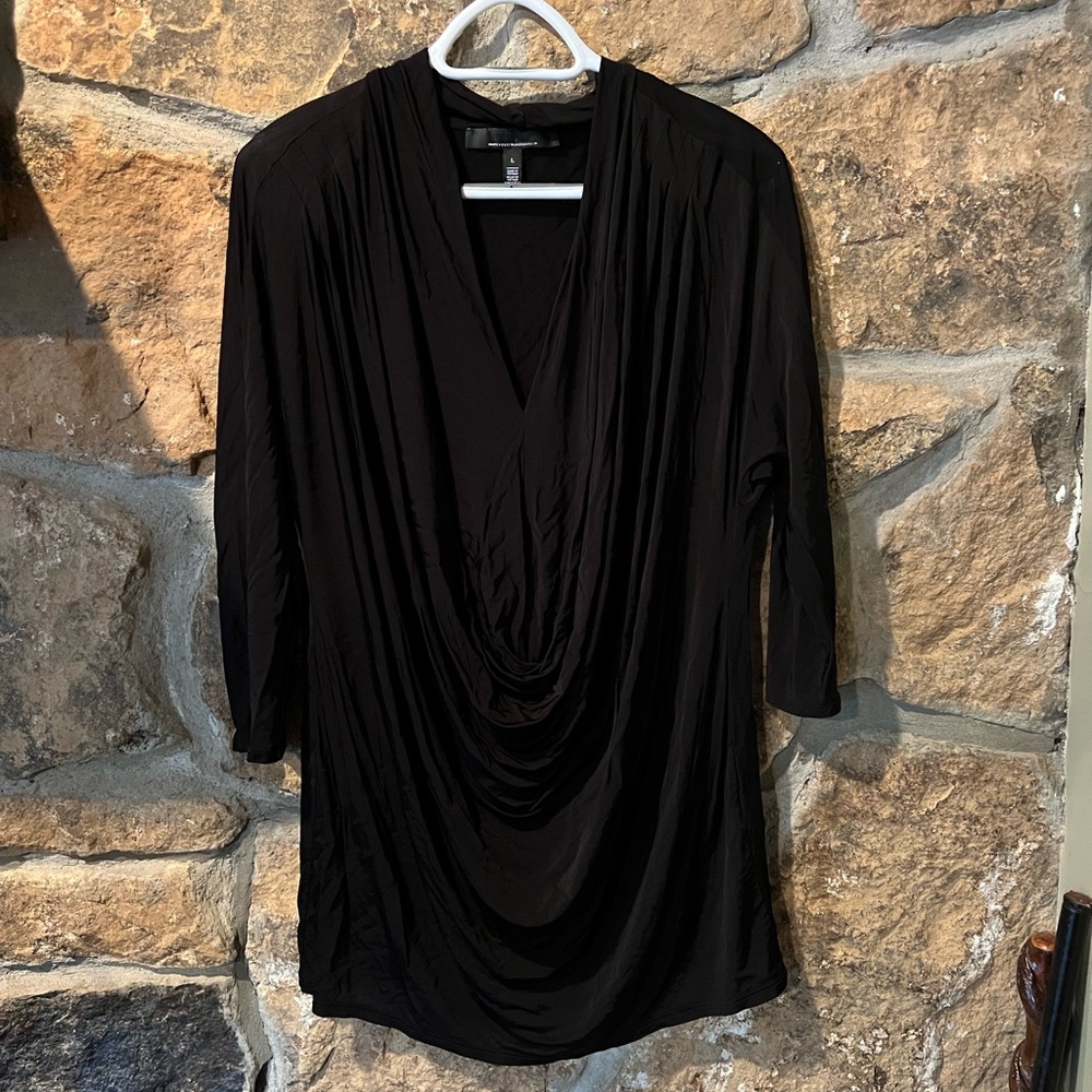 EUC WHBM V-Cowlneck Blouse ~ Size Large